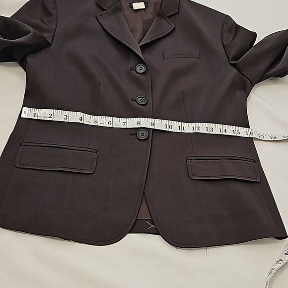 J. Crew super 120’s blazer, black, EUC size 6P - Picture 8 of 9